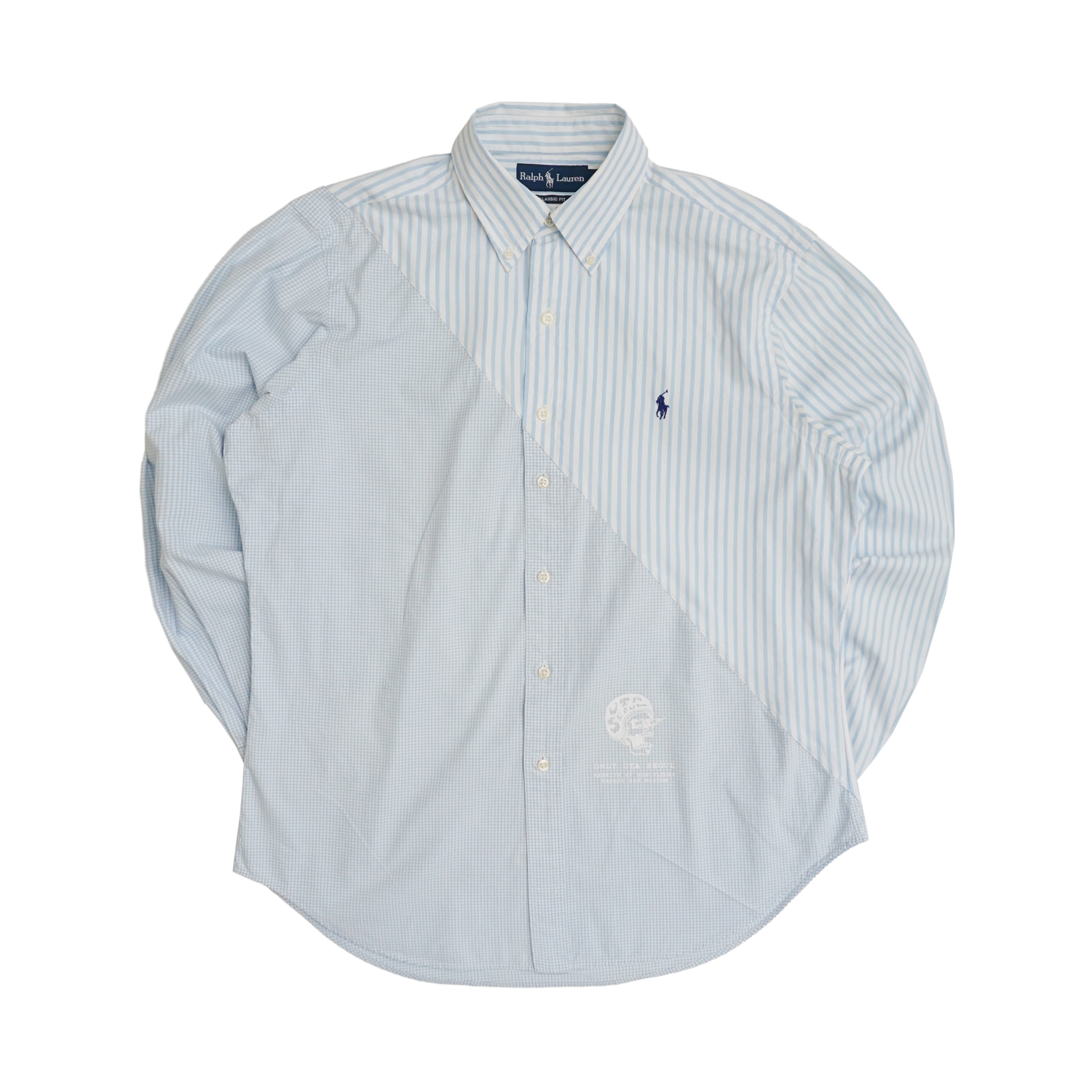 UTA MELANGE SHIRT2  BLUE x BLUE