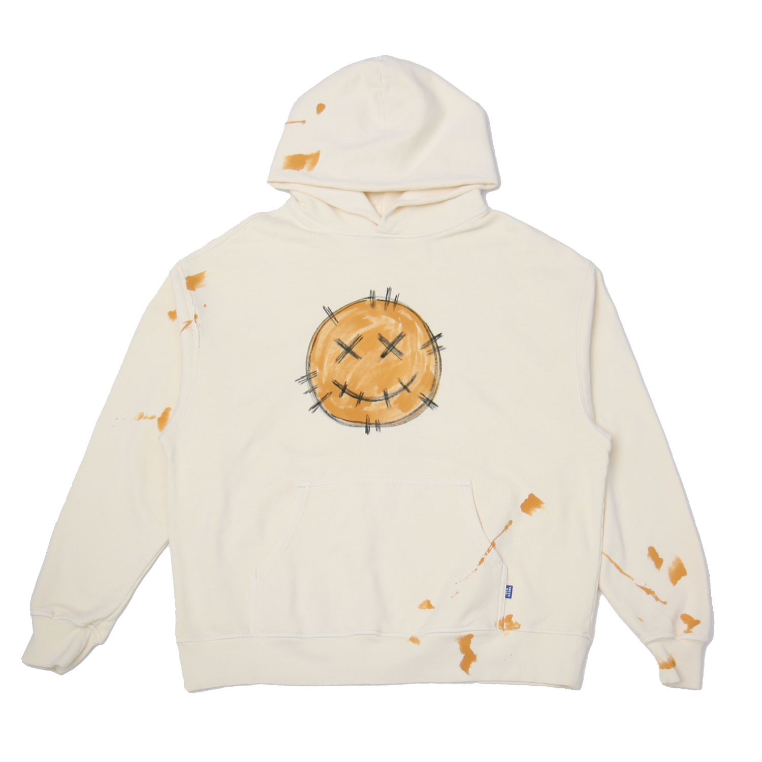 DEAD SMILE HOODIE CREAM - HEAVY COTTON