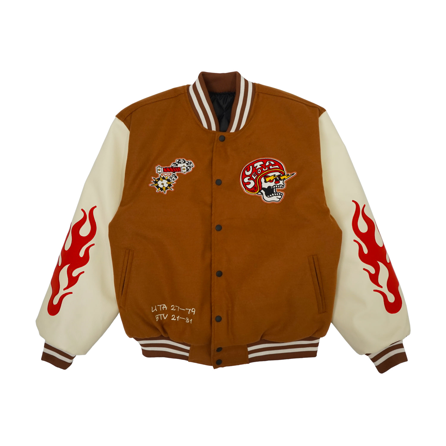 GHOST RIDER VARSITY JACKET CAMEL