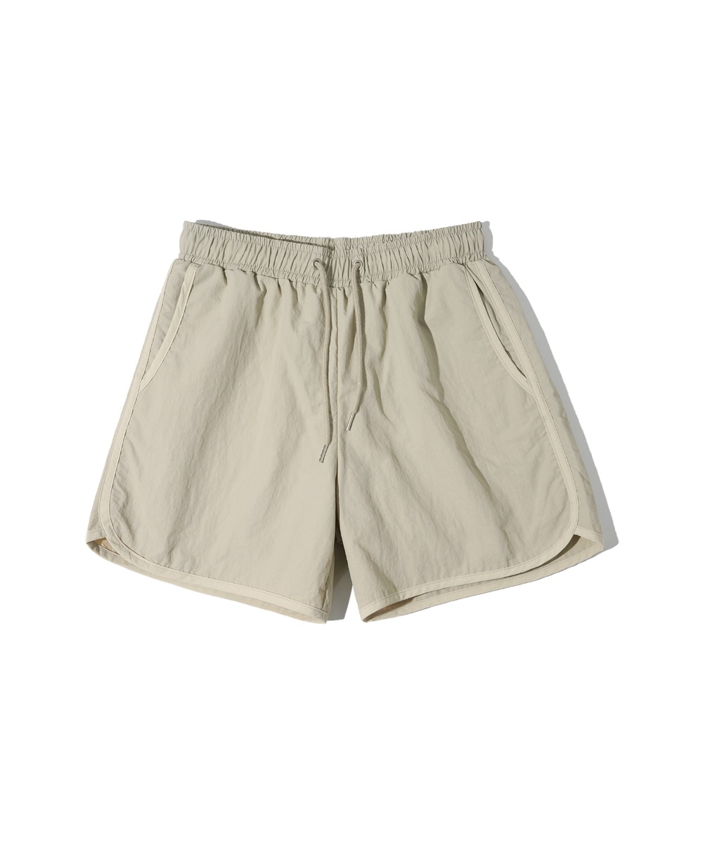 P3143 Retro running shorts_Light beige