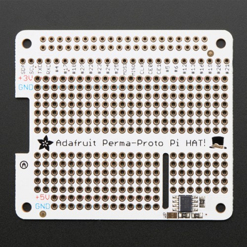 라즈베리용 프로토 브레드보드 HAT -EEPROM 지원 (Adafruit Perma-Proto HAT for Pi Mini Kit - With EEPROM)