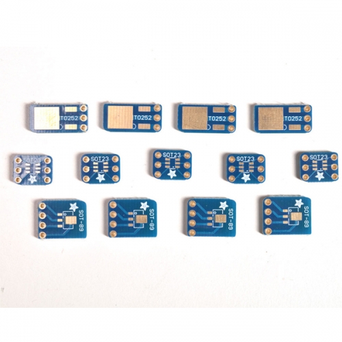 SOT-23, SOT-89, SOT-223, TO252용 어답터 PCB 세트 (SMT Breakout PCB Set For SOT-23, SOT-89, SOT-223 and TO252)