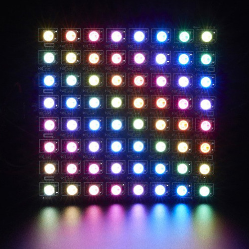 휘어지는 8x8 네오픽셀 RGB LED 매트릭스 패널 (Flexible 8x8 NeoPixel RGB LED Matrix)