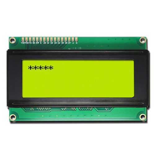 20x4 문자 LCD 모듈 -연초록바탕 검정글씨, 5V, HD44780호환 (20x4 Character LCD Module - Black on Green, 5V, HD44780 compatible)