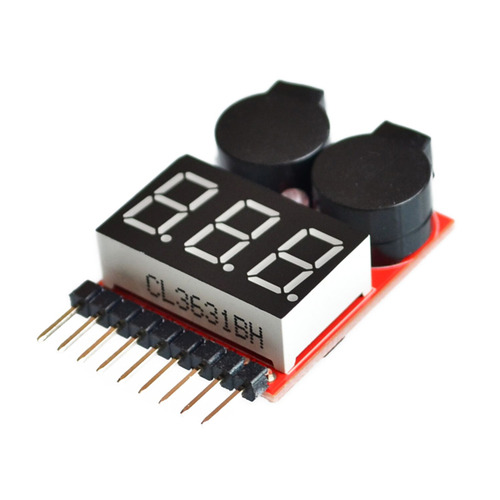 리포 배터리 전압 테스터 -1S-8S 배터리용, 버저 알림 (Lipo Battery Voltage Tester - 1-8S)