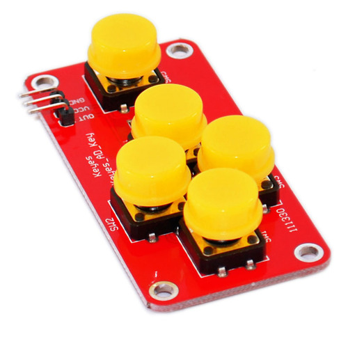 5키 버튼 모듈 -5개의 서로 다른 아날로그 전압 출력 (5 Key Button Module - 5 Analog Voltage Ouput on 1 Pin)