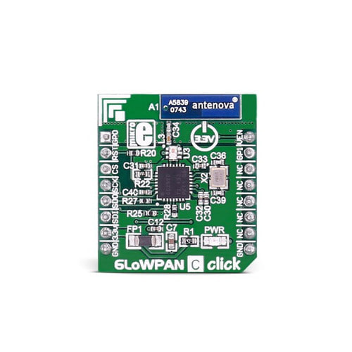 지그비/IEEE 802.15.4 RF 트랜시버 CC2520 모듈 -칩안테나 (6LoWPAN C click)