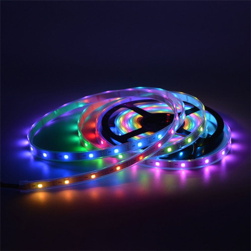 APA102C RGB LED 스트립 -5m, 30 LED, 흰색 PCB, 방수 (APA102C LED Strip -5m, 30 LED/m, White, Waterproof)