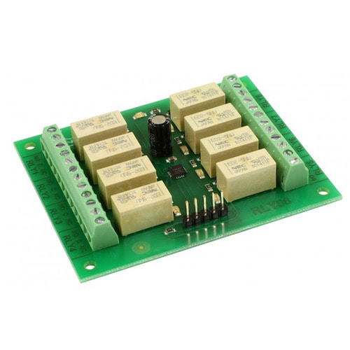 I2C/Serial 제어 8채널 릴레이 모듈 (RLY08 - 8 channel I2C/Serial relay)