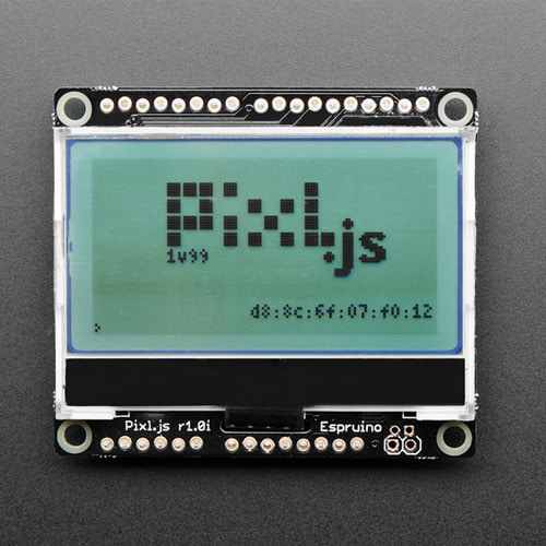 Espruino Pixl.js 블루투스 가능 스마트 자바스크립트 LCD (Espruino Pixl.js - Javascript Microcontroller with LCD)