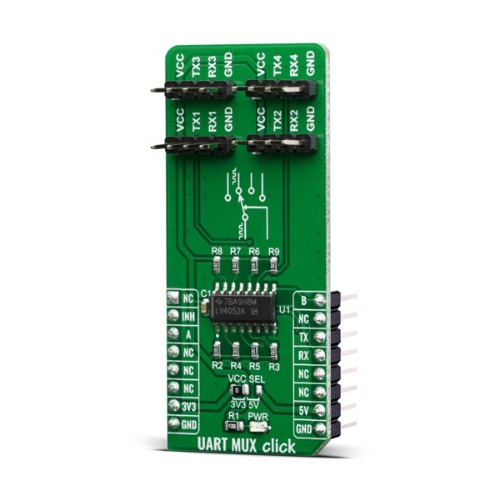 4채널 UART 멀티플렉서 SN74LV4052A 모듈 (UART MUX CLICK)