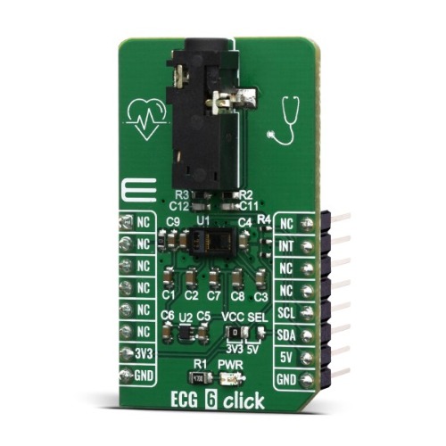MAX86150 심박 측정센서 -I2C (ECG 6 CLICK)
