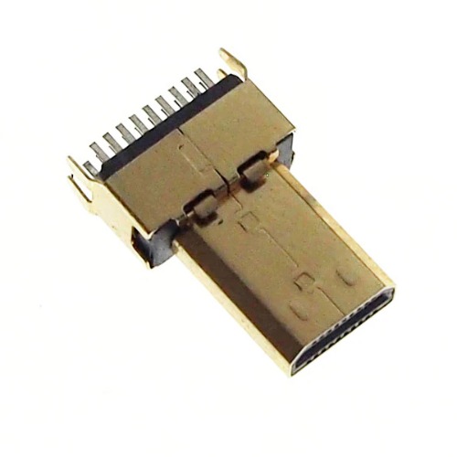 마이크로 HDMI 숫 플러그 커넥터 -금도금 (Micro HDMI Male Plug Connector -Gold Plated)