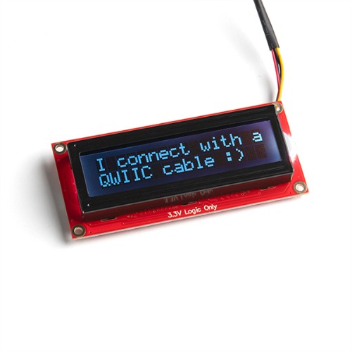 16x2 시리얼 LCD -RGB 텍스트, Qwiic, I2C, SPI, 시리얼 (SparkFun 16x2 SerLCD - RGB Text (Qwiic))