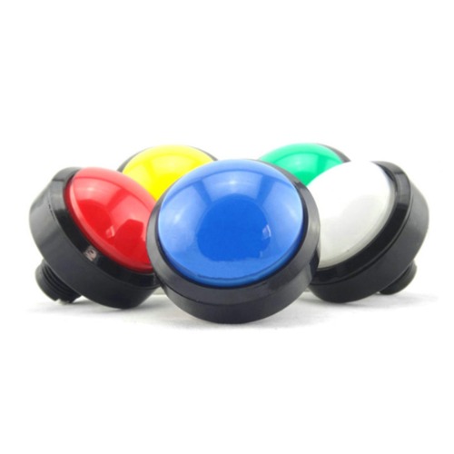 중형 반구형 푸쉬 버튼 스위치 -흰색, LED 내장, 12V, 60mm (Medium Size Dome Push Button -White, 60mm)