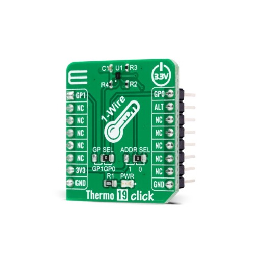 MAX31825 온도 측정 센서 -1-Wire (THERMO 19 CLICK)