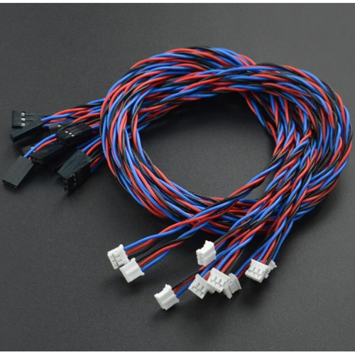 아날로그 센서 케이블 10개 -50cm, PH2.0 (Gravity: Analog Sensor Cable for Arduino - 50cm (10 Pack))