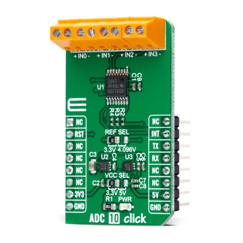 24 비트 ADC 모듈 - ADS122U04 (ADC 10 CLICK)
