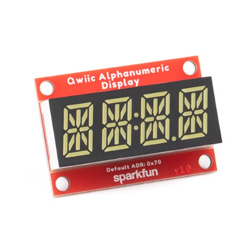 알파뉴메릭 I2C 디스플레이 -흰색, 4자리수, VK16K33 (SparkFun Qwiic Alphanumeric Display - White)