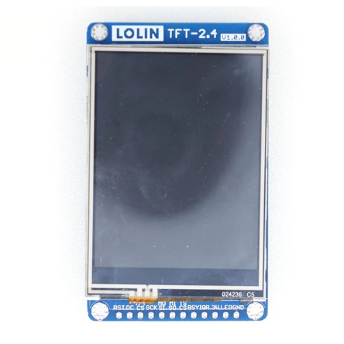 Wemos Lolin D1용 2.4인치 TFT 터치 쉴드 -ILI9341, XPT2046 (TFT 2.4 Touch Shield V1.0 - ILI9341 XPT2046, 320X240)