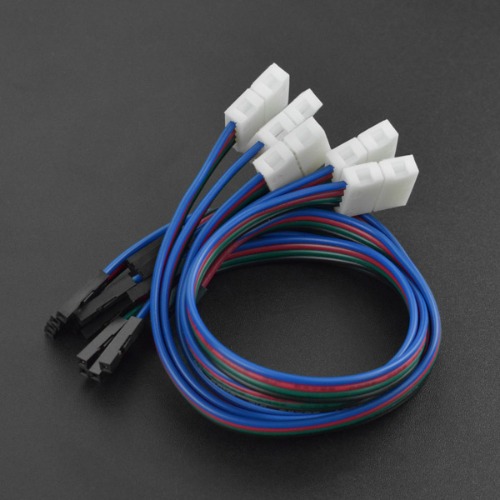 4-Pin LED 스트립 커넥터 점퍼 5개 (4-Pin LED Strip Connector Cable-Single Head (5PCS))