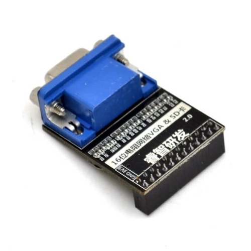 VGA 커넥터 -RGB565, microSD, 16비트 트루컬러 (VGA Connector with RGB565 Resistor Ladder -microSD)