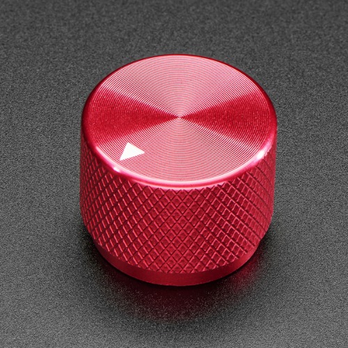 알루미늄 손잡이 노브 -빨강, 20mm 지름 (Anodized Aluminum Machined Knob - Red - 20mm Diameter)