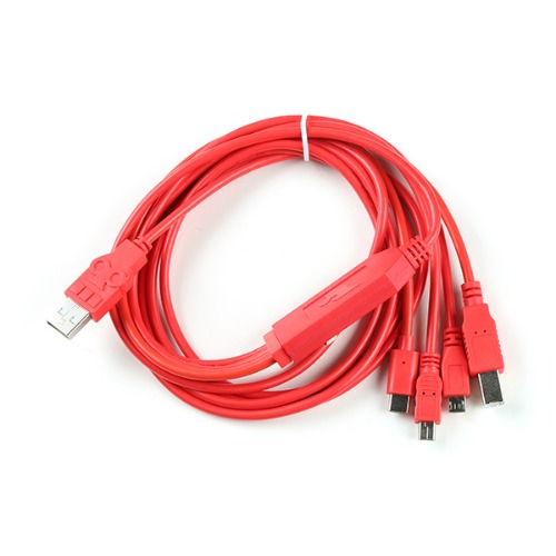 멀티 커넥터 USB 케이블 -USB-A Host, 4 커넥터 (SparkFun 4-in-1 Multi-USB Cable - USB-A Host)