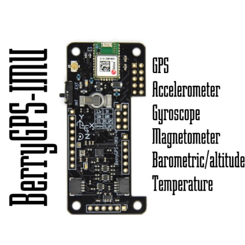 베리GPS-IMU V4-라즈베리 파이용 GPS 및 IMU 모듈 (BerryGPS-IMU V4-GPS &amp; 10DOF IMU for Raspberry Pi)