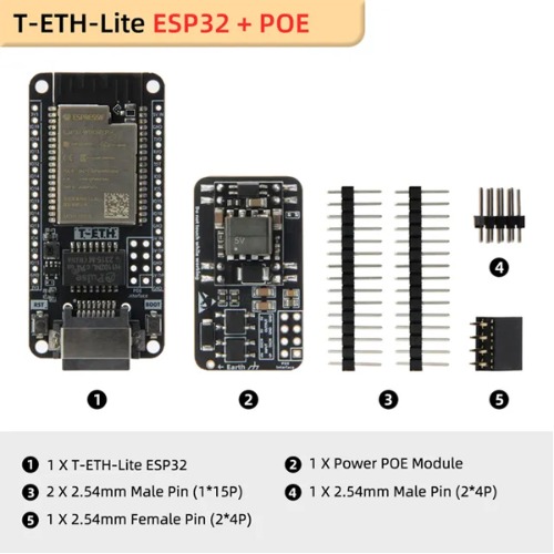 LILYGO T-ETH-Lite ESP32 WiFi/BLE/POE 이더넷 보드 (LILYGO T-ETH-Lite -ESP32 POE)
