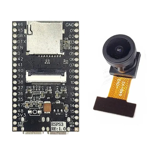 ESP32-S3 기반 OV2640 카메라 IoT 보드 및 120도 렌즈(ESP32-S3 CAM with 120 deg Lens)