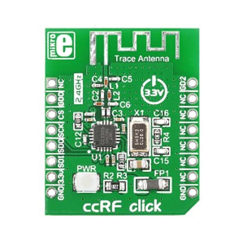 CC2500 트랜시버 ccRF click 모듈
