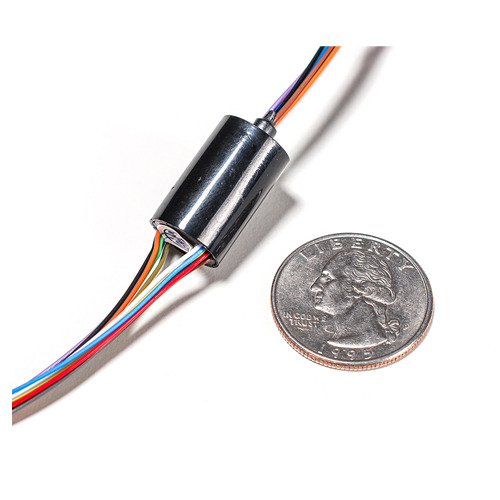 슬립링 -지름 12mm, 12선, 240V/2A (Miniature Slip Ring - 12mm diameter, 12 wires, max 240V @ 2A,SRC012C-12)