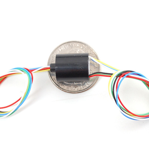 슬립링 -지름12mm, 6선, 240V/2A (Miniature Slip Ring - 12mm diameter, 6 wires, max 240V @ 2A, SRC012C-6 )