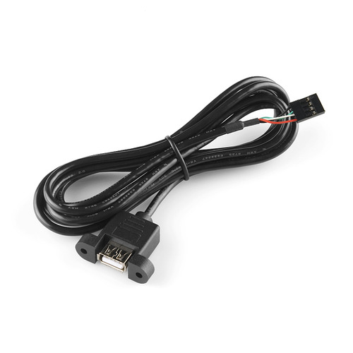 패널장착용 USB 케이블 -4핀 female 헤더, 6인치 (Panel Mount USB to 4-pin Female Header Cable - 6&#039;)