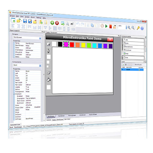 Visual TFT GUI 개발 프로그램(마이크로일렉트로니카)