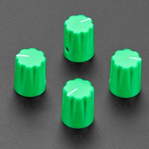 소형 가변저항 손잡이 노브 4개 -초록 (Green Micro Potentiometer Knob - 4 pack)