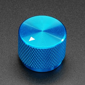 알루미늄 손잡이 노브 -파랑, 20mm 지름 (Anodized Aluminum Machined Knob - Blue - 20mm Diameter)