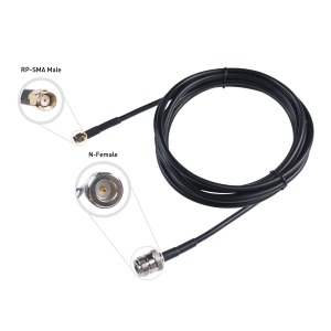 N Female - RP-SMA male RF 케이블 -3M (N Female to RP-SMA male connector RF Cable - CFD200 - 3m)