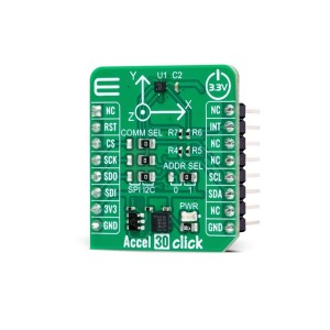 MC3635 3축 가속도센서 -SPI, I2C (ACCEL 30 CLICK)