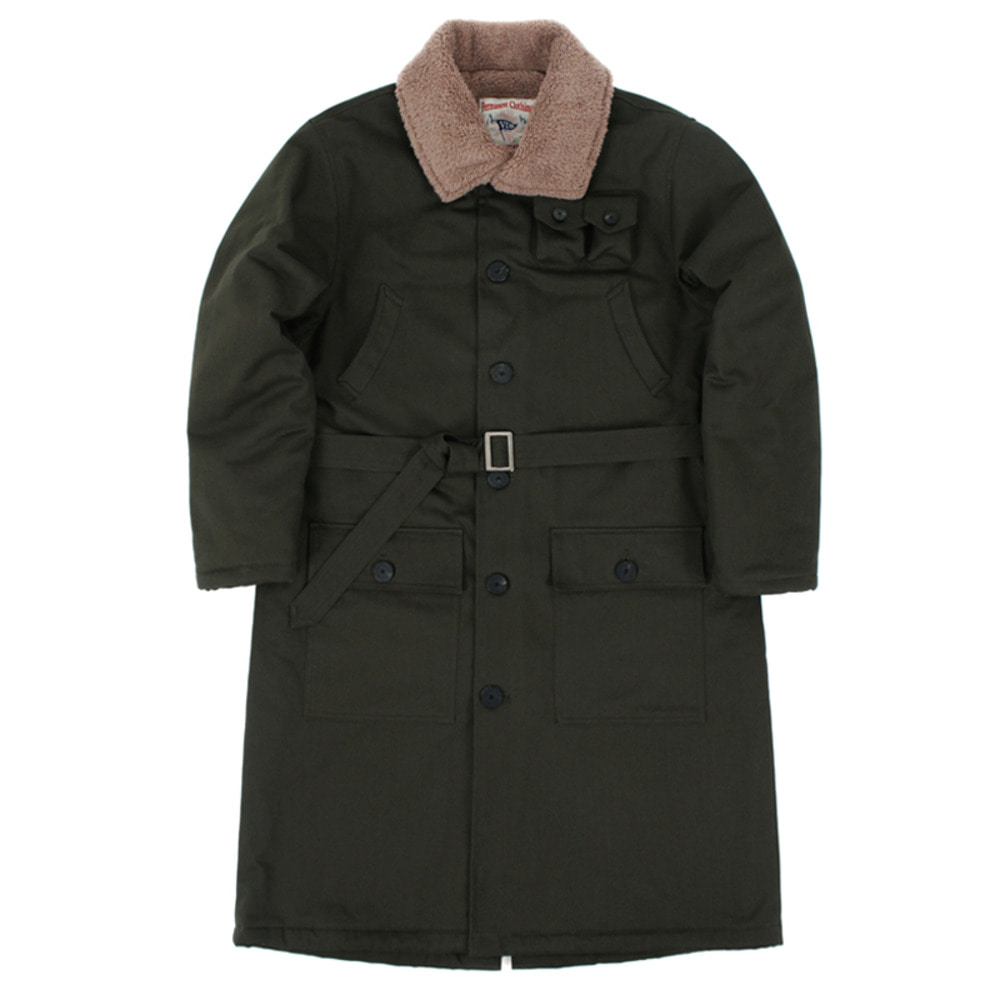 OFFICER HEAVY LONG COAT [Deep Khaki]