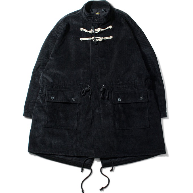 CORDUROY TOGGLE FISHTAIL PARKA [Black Night]