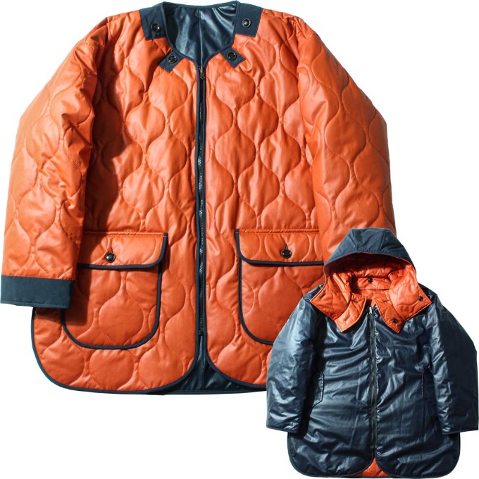 REVERSIBLE SNOW PARKA [Orange / Indigo]