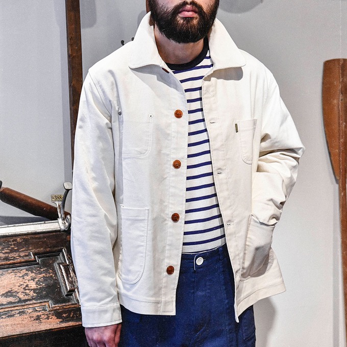 MOLESKIN CHORE JACKET [Snow White]