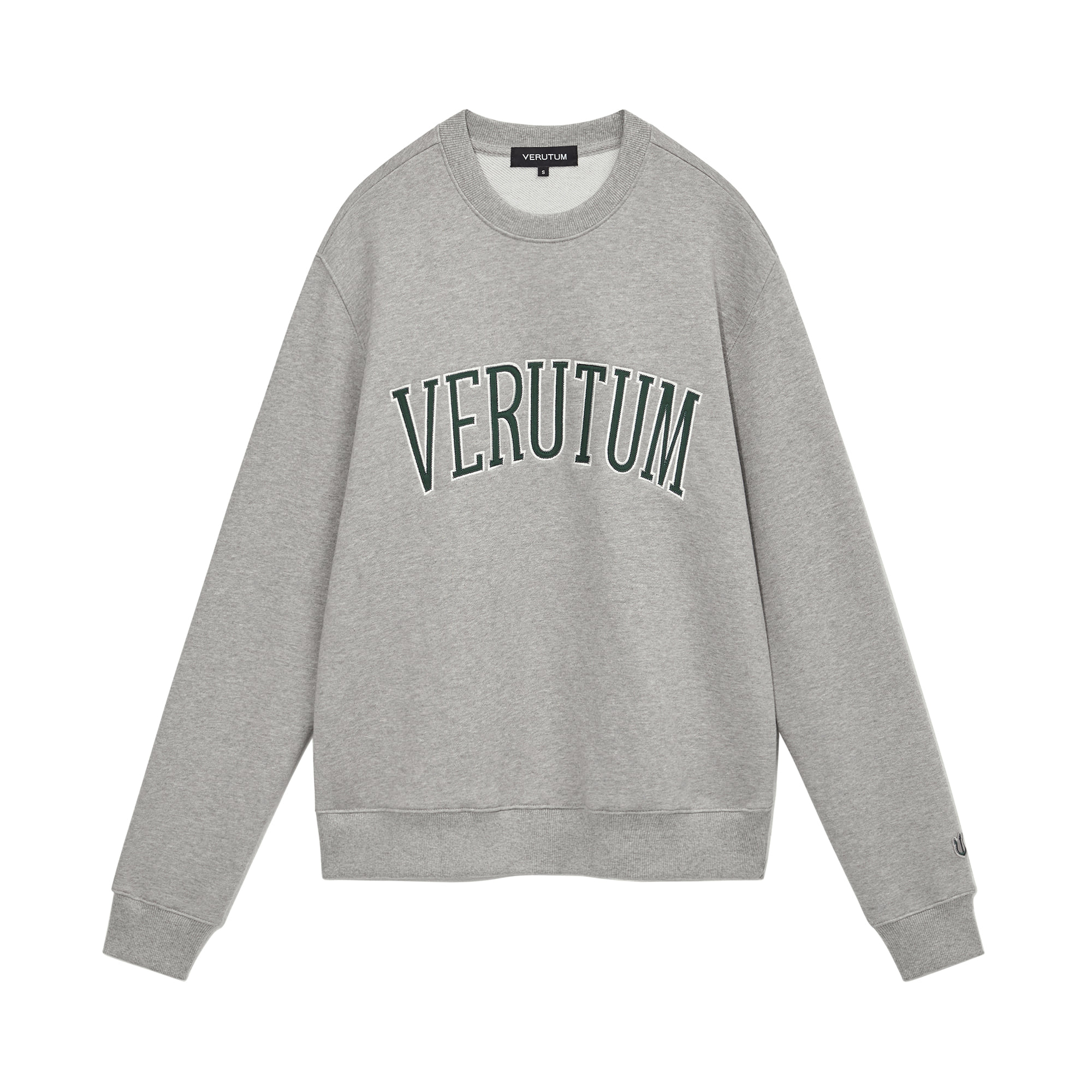 RTW-ST143 : VERUTUM Applique Arch Logo SweatshirtsㅣGrey