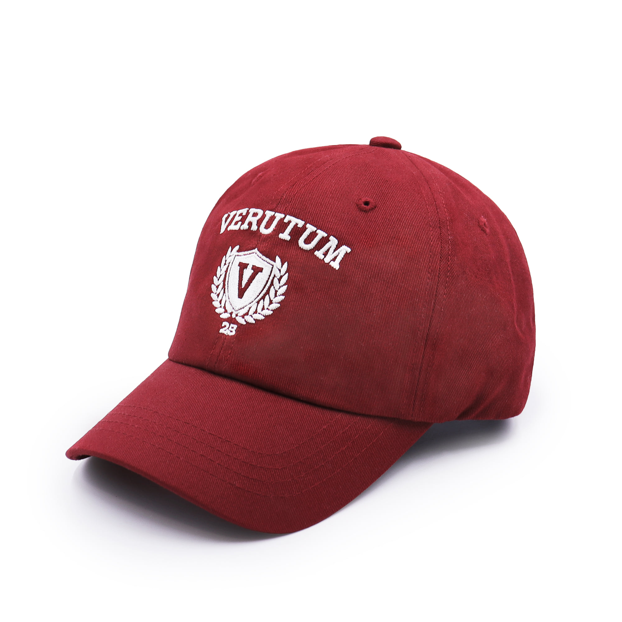 HW-BC134: Ivy League Laurel Ball CapㅣBurgundy