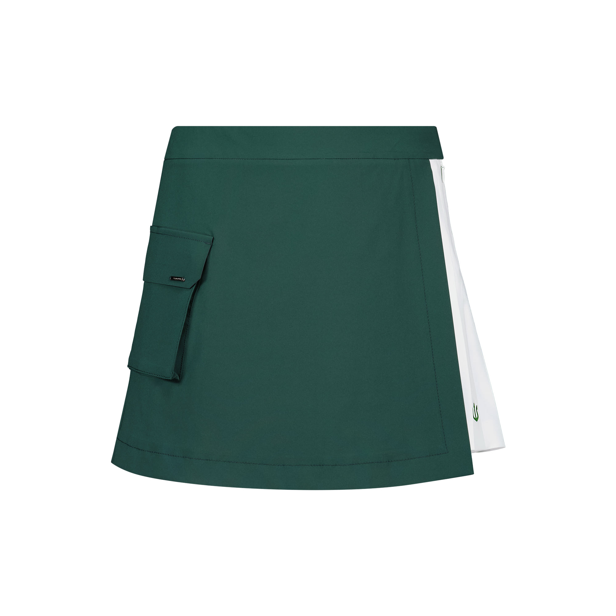 RTW-GSK008W : Pleats Color Combi SkirtsㅣWomen&#039;sㅣGreen