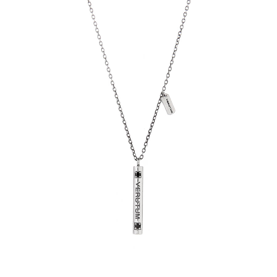 OXN005 : Mini Black Crystal Bar Neacklace