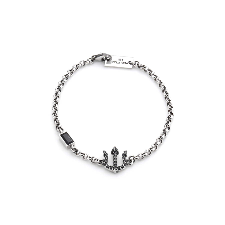 OXC007 : Black Trident Bracelet