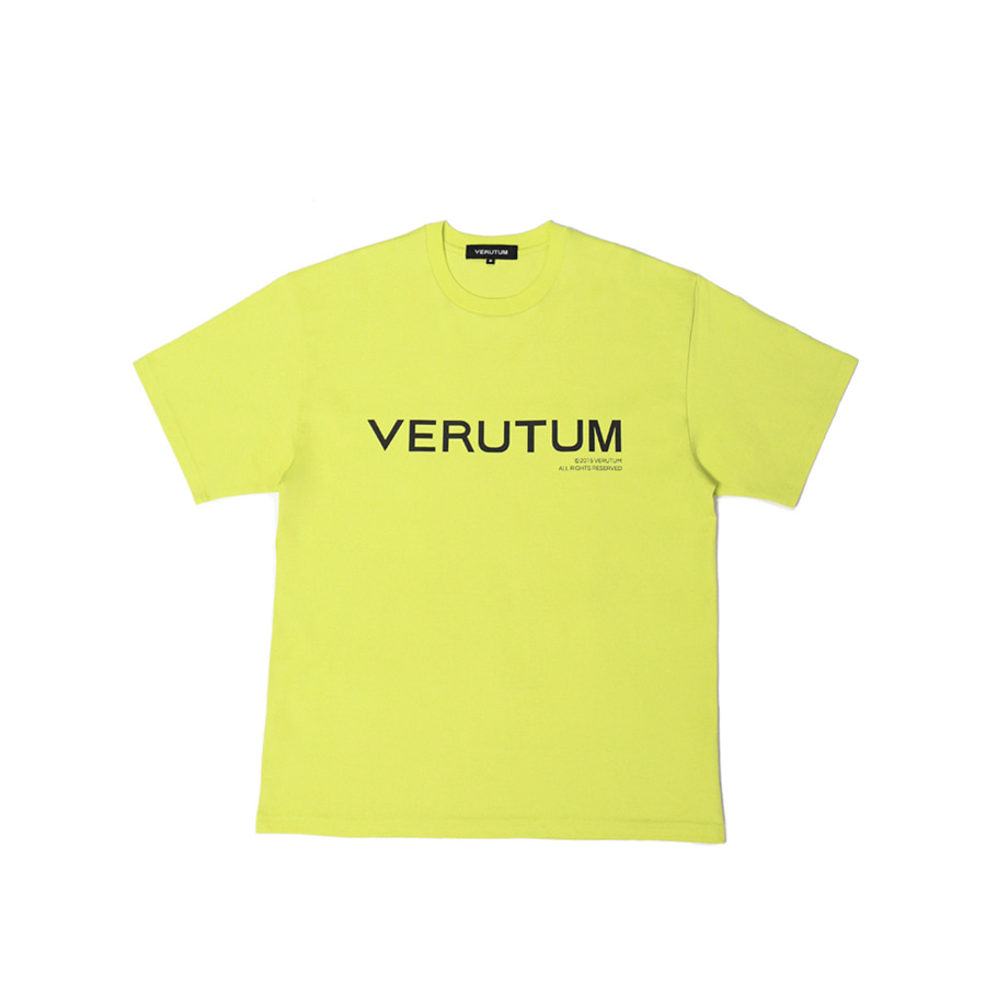 RTW-TS028 : VERUTUM Printed Half Sleeve T-ShirtsㅣYellow Green